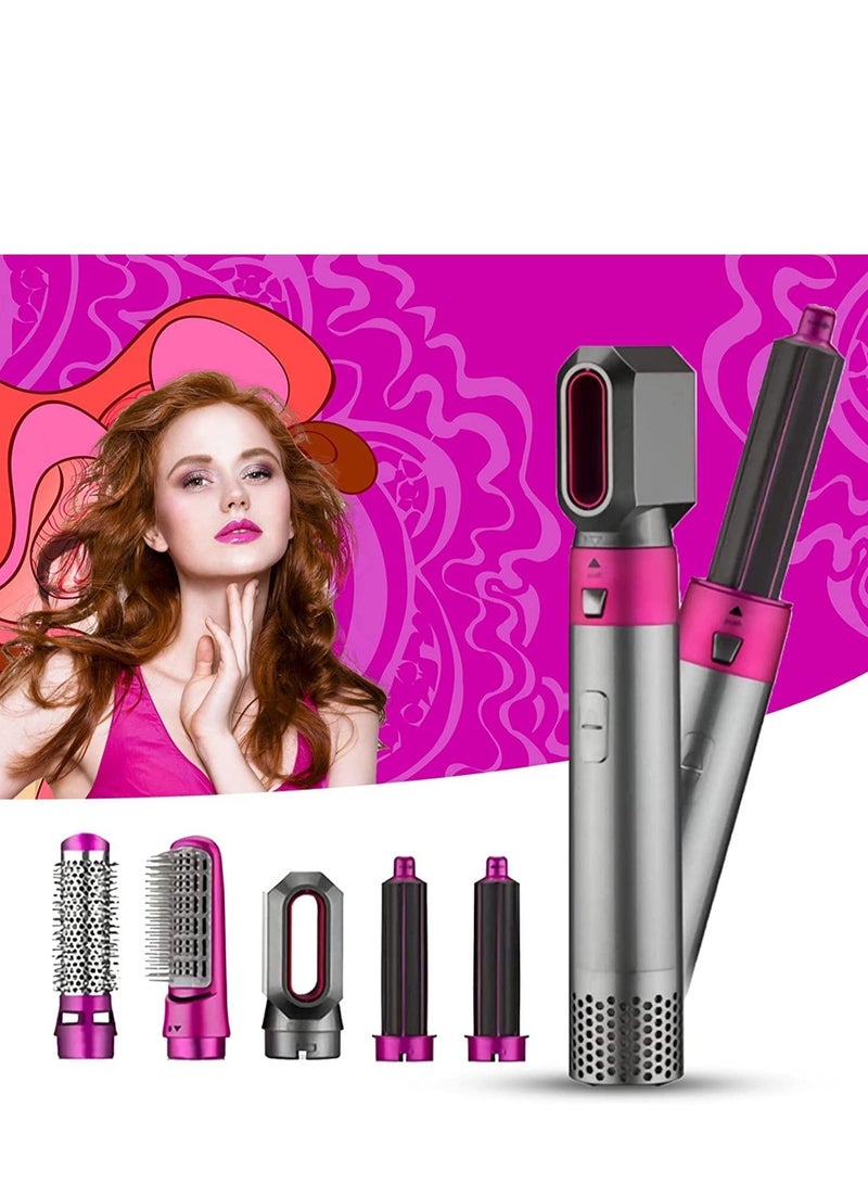 5 in1 Hot Air Brush, One-Step Hair Styling Tools Electric Hair Hot Brush, Muti-Styler for Straightener, Curling Drying - Image 1