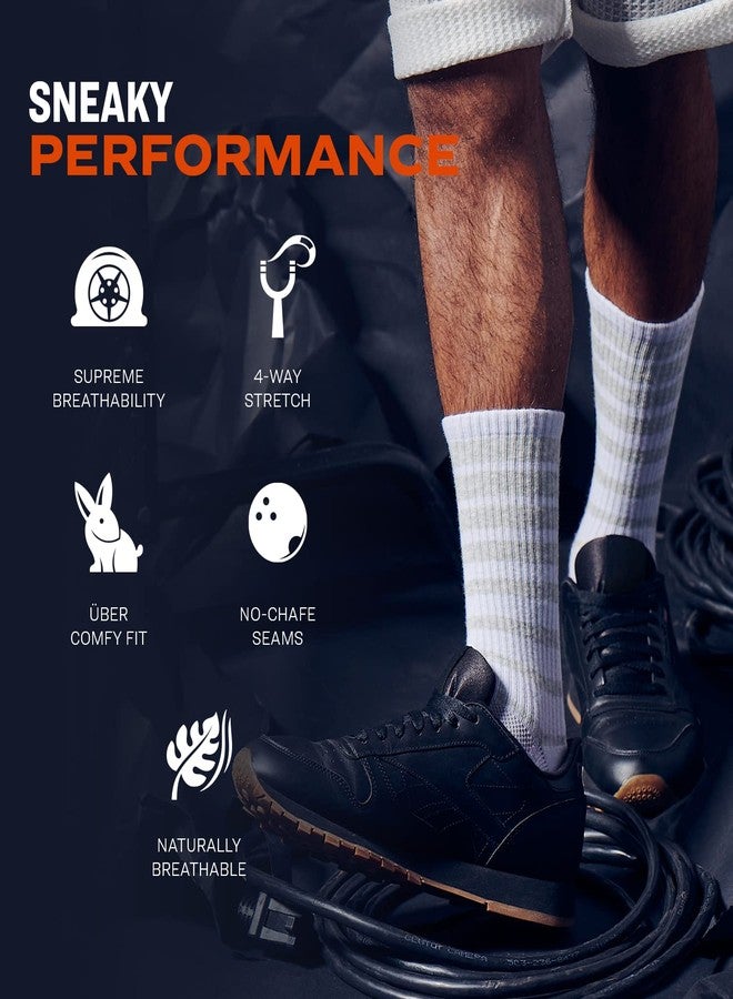 Pair of Thieves Men BOWO Cushion Crew | Socks for Men | 6 Pack | Breathable, Lightweight, Soft Cotton | Moisture Wicking for Workout, Running, Sports | Everyday Crew Socks - Image 2