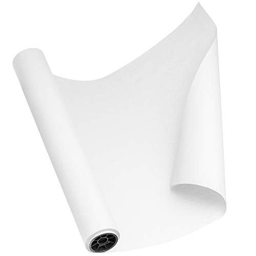 DIY CREW White Kraft Paper Roll - 30 Inch x 150 Feet - USA Made - Recycled Material - Wrapping Paper - Ideal for Packing, Shipping, Packaging, Bulletin Board, Arts & Crafts, Banner, Table Covering - Image 1