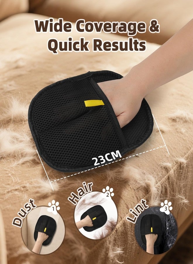 LEMULEGU Dogs and Cats Hair Removal Gloves Tools,Pet Hair Grooming Brush Reusable with Electrostatic Tech, for Carpet, Couch, Furniture 3PCs/Pack - Image 2