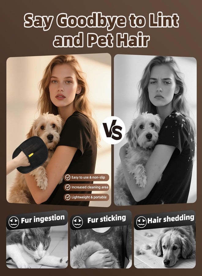 LEMULEGU Dogs and Cats Hair Removal Gloves Tools,Pet Hair Grooming Brush Reusable with Electrostatic Tech, for Carpet, Couch, Furniture 3PCs/Pack - Image 3
