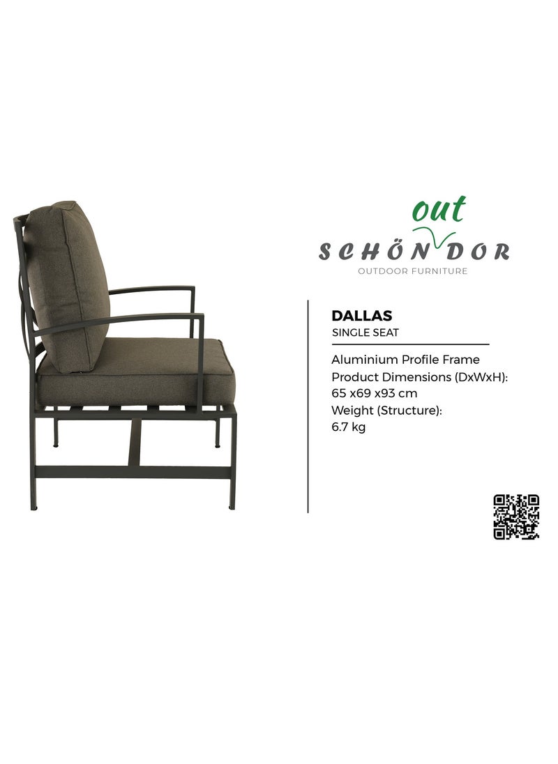 Schondor Furniture - Dallas Sofa Set | Outdoor Furniture | Made in Aluminum Cast | Weather Resistance | Perfect for Any Outdoor Space | Patio | Balcony | Garden | Backyard - Image 1