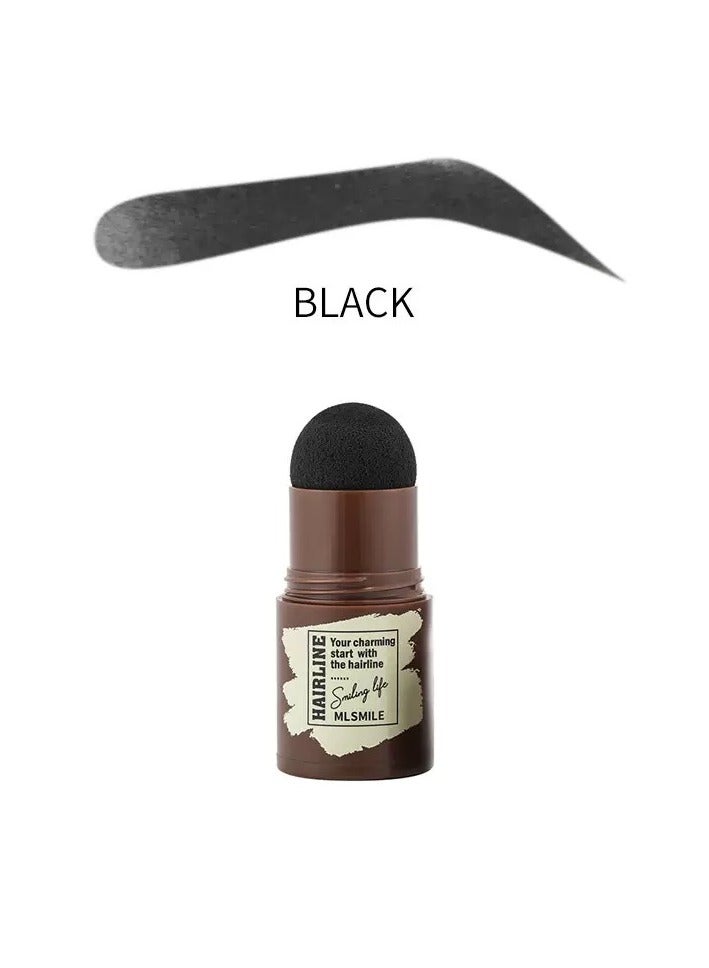 Hairline contour powder, eyebrow stamp, concealer set, waterproof, natural tone, eyebrow powder, hairline powder stick packaging, black, 1 gram per stick. - Image 1
