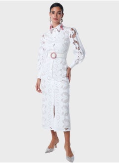 Threadz by Ajooni Schiffli Shirt Dress  - Image 1