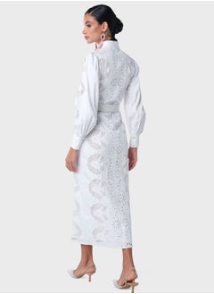 Threadz by Ajooni Schiffli Shirt Dress  - Image 2