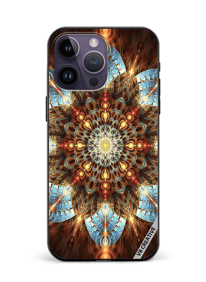 VR CREATIVE Protective Case Cover For Apple iPhone 15 Pro Mandala Design Multicolour - Image 1