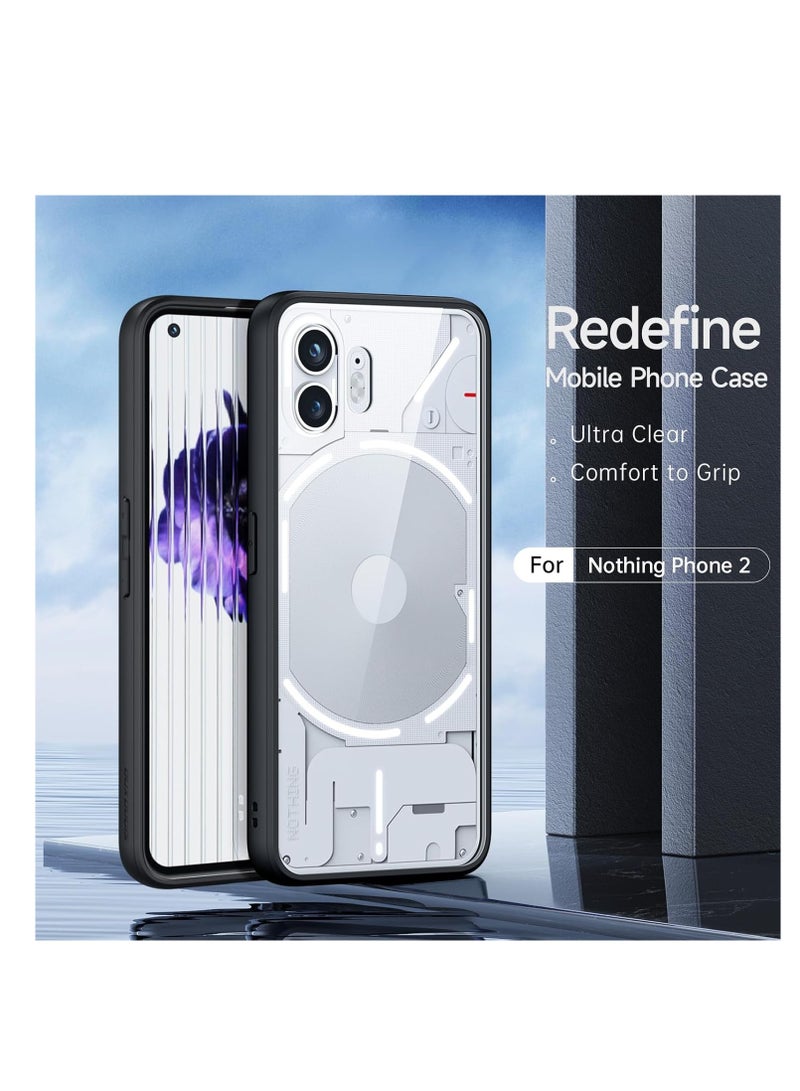 دوكس دوتشيز من دوكس دوتشيز جراب خلفي شفاف متوافق مع نوثينج فون 2 (اطار اسود) - Image 4