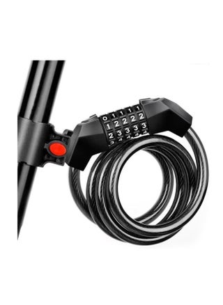 ECVV® Bike Lock Cable - 1.2M 5-Digit Resettable Combination Bicycle Lock, Anti-Theft Cycling Password Lock for Bikes and Scooters - pzsku/Z2B7DC8A3180376FD9E34Z/45/_/1725712822/e36cda2c-be44-431c-b393-9e7ac0b11751