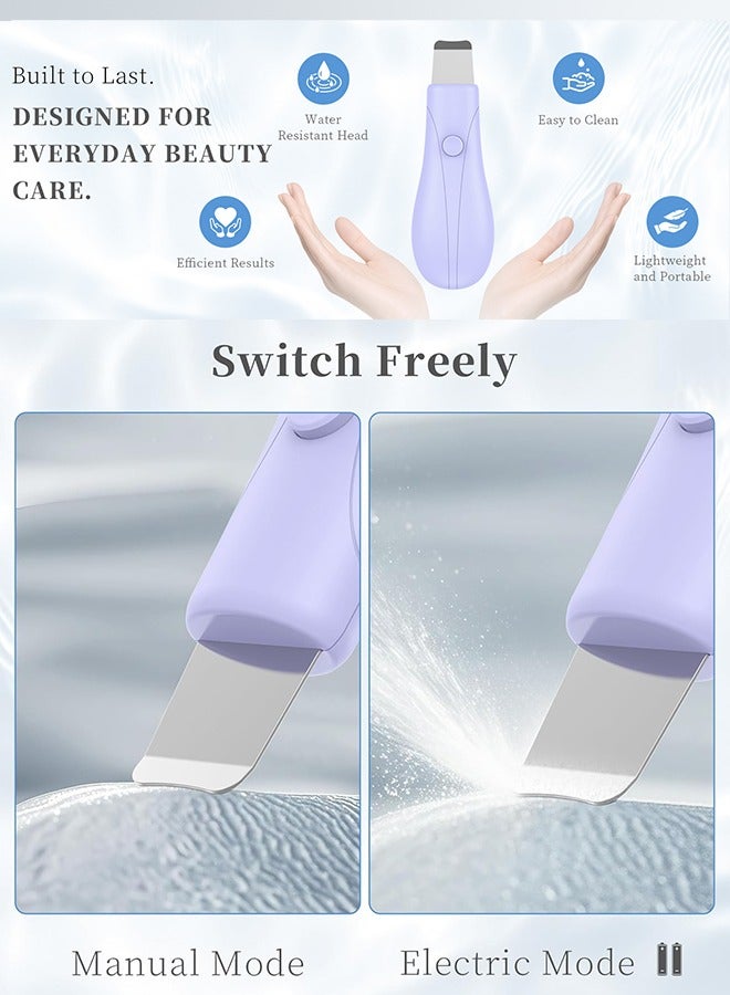 هيرباص الجلد الغسيل الوجه ملعقة الجلد ملعقة المسام نظافة البثرة مزيل أدوات للوجه التطهير العميق أداة العناية بالبشرة للرجال والنساء (الأرجواني) - Image 4