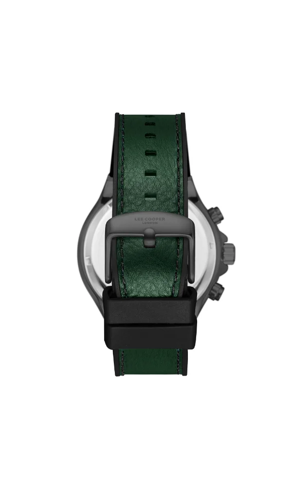Lee Cooper LEE COOPER LC08066.077 Men's Multi Function Display Watch & Leather Strap Dark Green