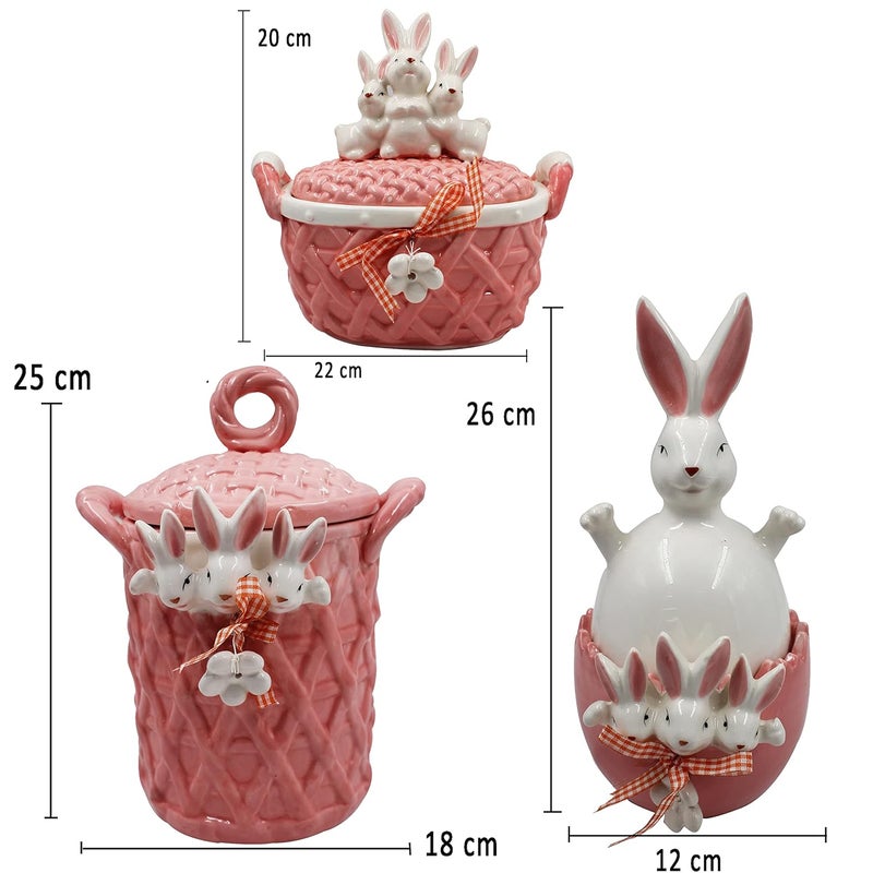Jades Easter adorable Bunny Crockery Set of 3 - Image 3