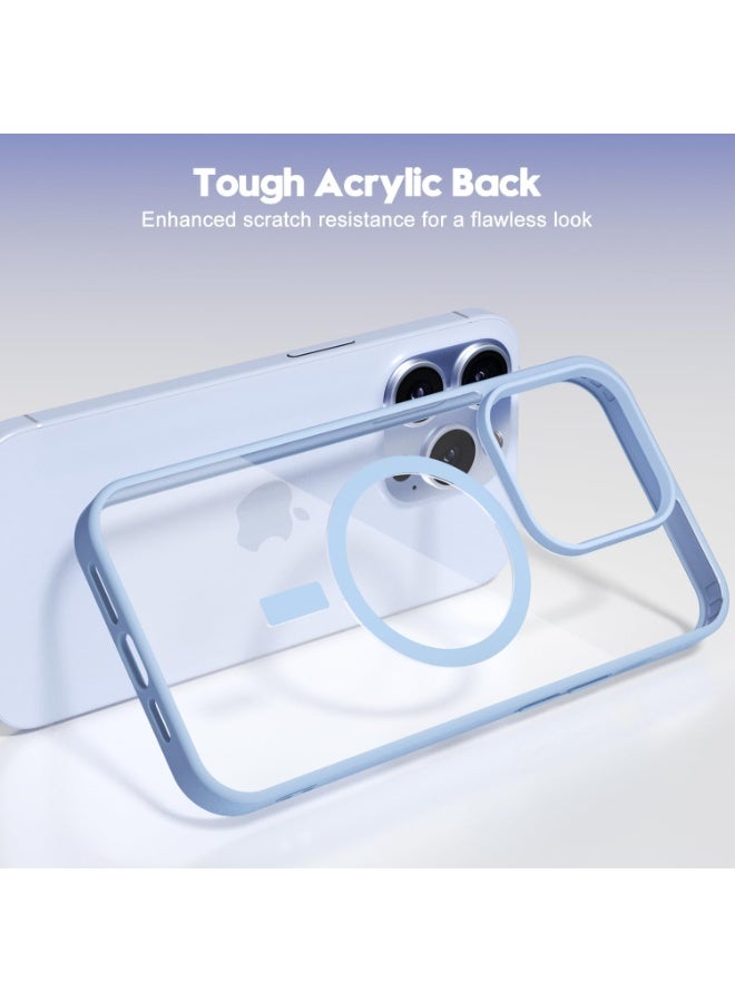 ACLIX Clear Magnetic Case for iPhone 15 Pro [Shockproof & Slim] Transparent Clear Hard Back Cover with high-Grade Protection | Sky Blue - Image 4