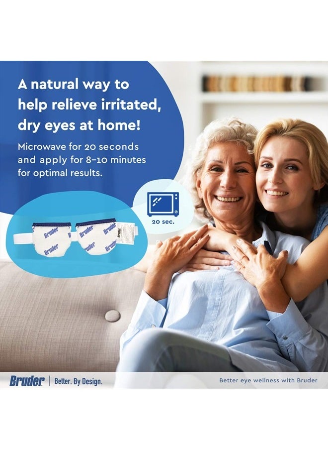 Bruder - Moist Heat Eye Compress | Microwave Activated | Eye Mask | Reusable, Washable, and Non-allergenic | Fast Acting and Effective Relief for Dry Eye and Other Eye Irritation |(Pack of 2) - Image 1