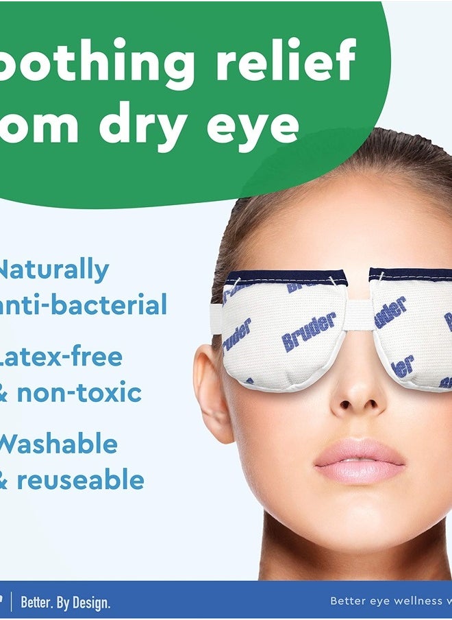 Bruder Moist Heat Eye Compress | Microwave Activated | Eye Mask | Reusable, Washable, and Non-allergenic | Fast Acting and Effective Relief for Dry Eye and Other Eye Irritation |(Pack of 2)  - Image 4