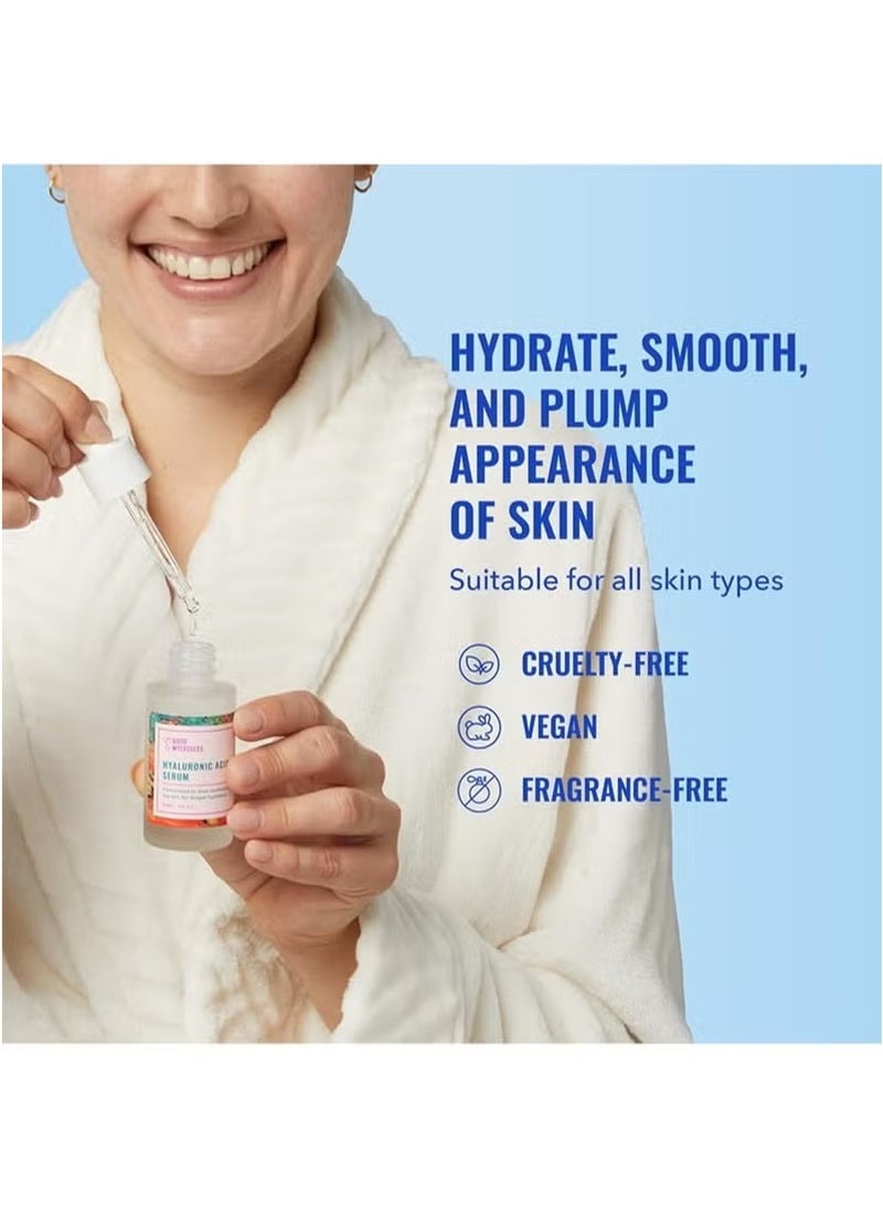 Good Molecules Hyaluronic Acid Serum - Hydrating, Non-greasy formula to Moisturize, Plump - 1% HA, Anti-aging, Water-Based Skincare for Face - Image 2