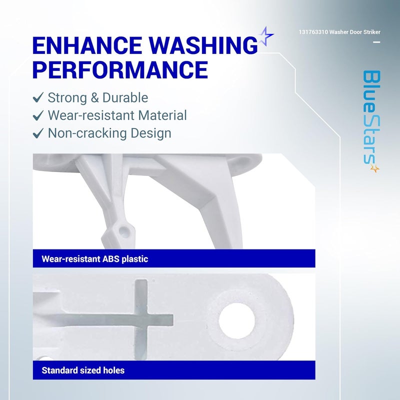 قطعة استبدال لمكبس باب الغسالة Ultra Durable 131763310 من – سهلة التركيب – تناسب بالضبط غسالات Frigidaire وKenmore – تحل محل القطع رقم 131763300، AP3580441، PS890617 – عبوة تحتوي على قطعتين. - Image 3