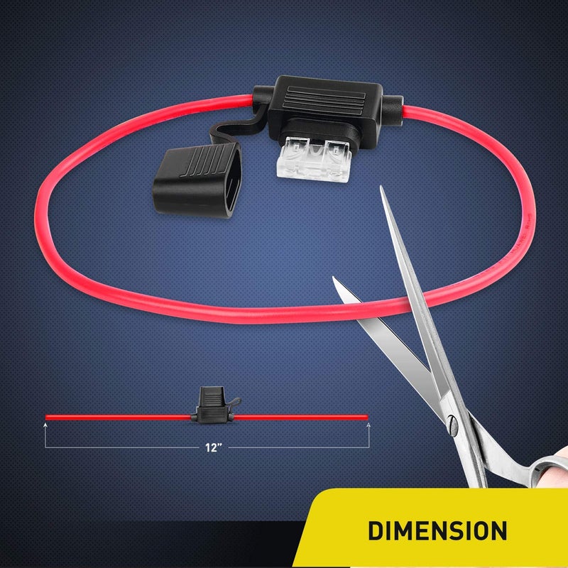 Nilight - 50029R 120 Pcs Standard Blade Fuse 5A/7.5A/10A/15A/20A/25A/30A AMP Assorted Set with 10 Pack 14AWG ATC/ATO Inline Fuse Holder, 2 Years Warranty, 1 Count (Pack of 10) - Image 3