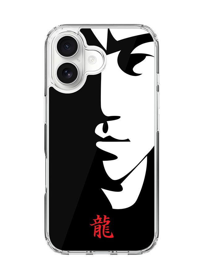 Stylizedd Classic Clear MagSafe Case for iPhone 17 , Hybrid Soft Case Flexible Edges Anti Drop TPU PC Gel Thin Transparent Cover [ Designed for iPhone 17 ] - Tibute - Bruce Lee (Black)