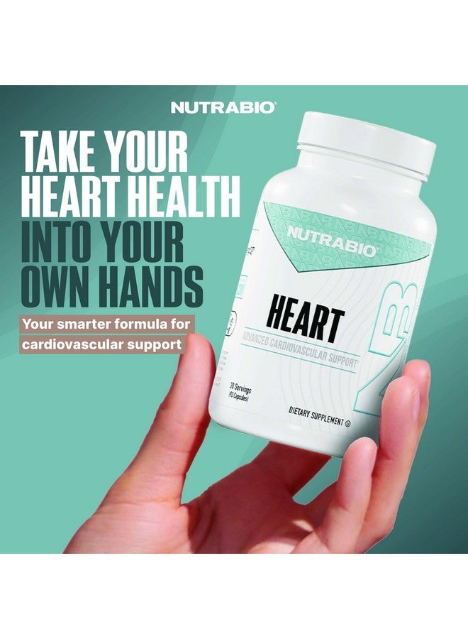 NutraBio Heart- Heart Health Supplements, Cardiovascular Supplement, Cholesterol, Circulatory & Healthy Blood Pressure Support- 90 Capsules - Image 5