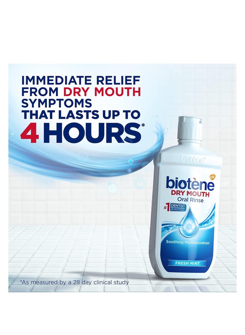 Biotene Biotène Oral Rinse Mouthwash for Dry Mouth, Breath Freshener and Dry Mouth Treatment, Fresh Mint - 33.8 FL oz(Pack of 2) - Image 4