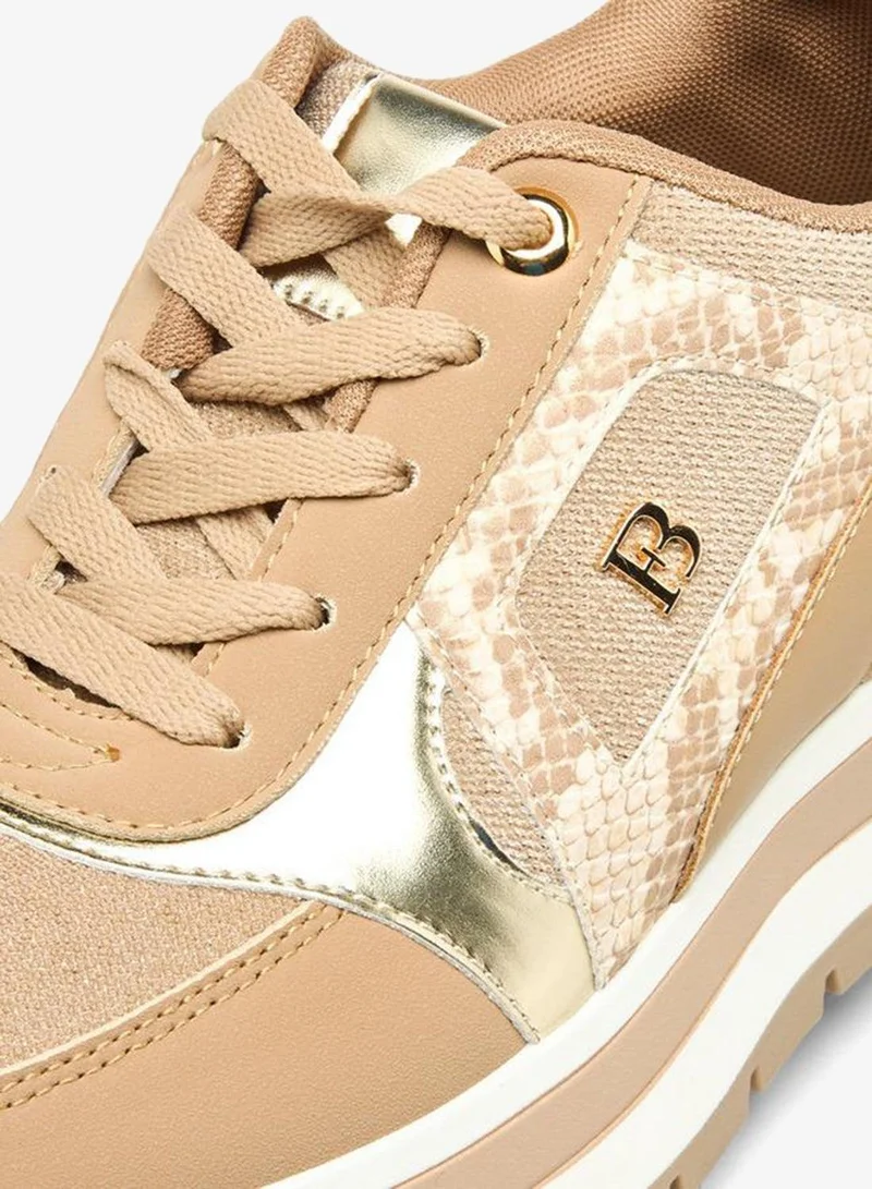 Flora Bella By Shoexpress CAMEL Flora Bella Women Panelled Lace-Up Sneakers for Women | Best Price UAE
