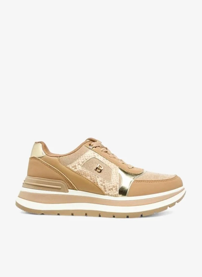 Flora Bella Women Panelled Lace-Up Sneakers