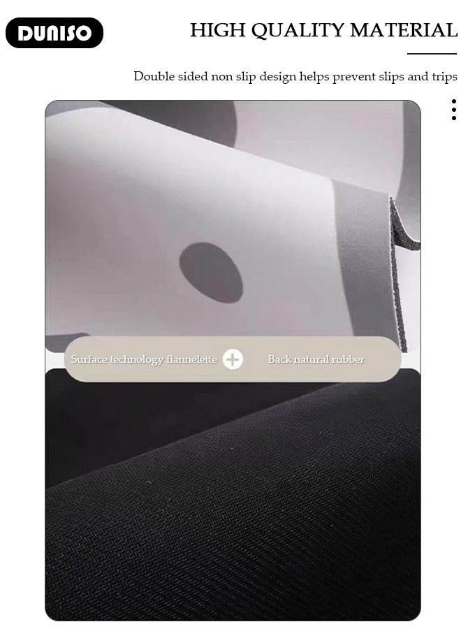 DUNISO Diatom Mud Bath Mat Set Bathroom Kitchen Rug Mat Extra Soft and Absorbent Bath Rugs Non-Slip Quick Drying Floor Bath Tub Mat for Bathroom Floor Tub and Shower 50*80CM+50*160CM - Image 5