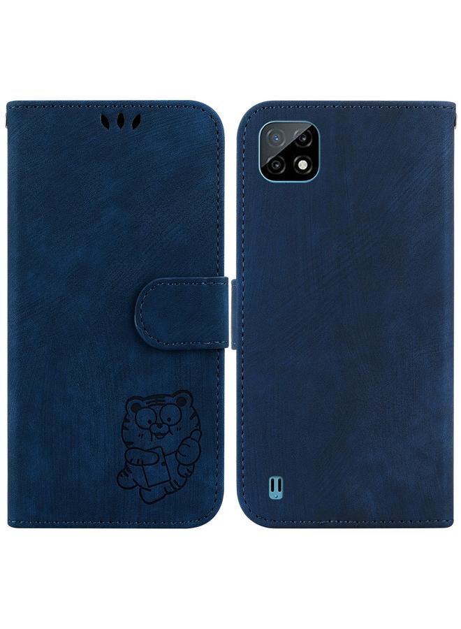 S-TOP Case For Realme C20 / C11 2021 Little Tiger Embossed Leather Phone Case - Image 1