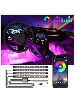Ultra Bright LED Car Strip Lights - Music Sync & Smart App Control | Multi-Color Sound Activated Under Dash Lighting for Cars, Trucks, SUVs, & Jeeps | USB Powered - pzsku/Z2B7E352E770D53B8EA0AZ/45/_/1725288790/d7b3ff53-055d-453d-9584-543a1bb68abc