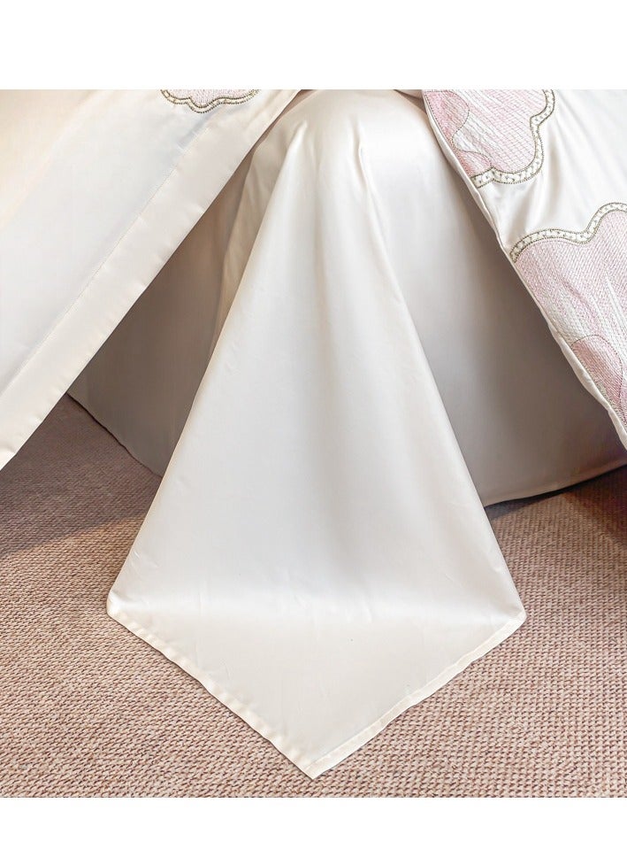 Bed Sheet Style — French High-End 60 Thread Pure Cotton Embroidered Bedding Four Piece Set - Image 5