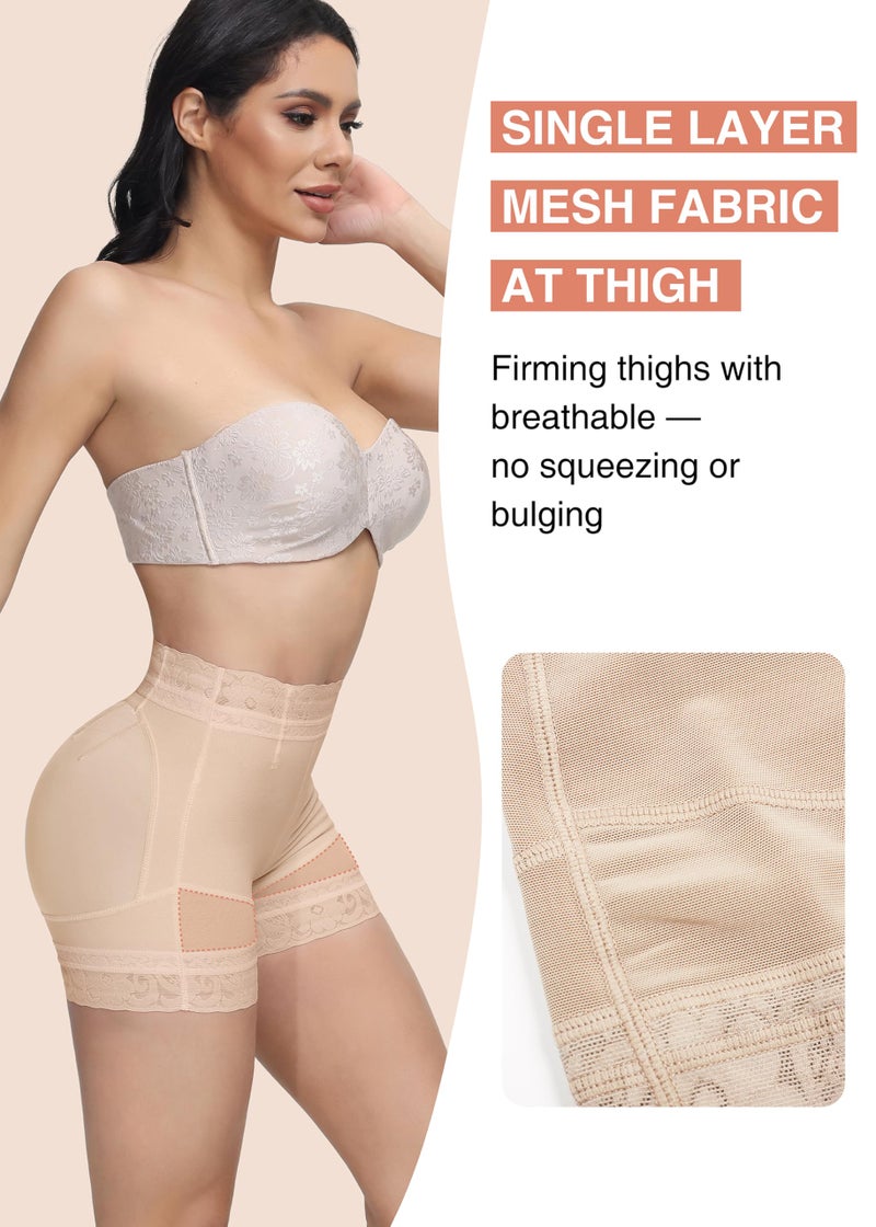 SHAPSHE Shorts Shapewear for Women Tummy Tuck Butt Shaper Panties Middle Waist Butt Lifting Compression Underwear Women Beige - Image 2