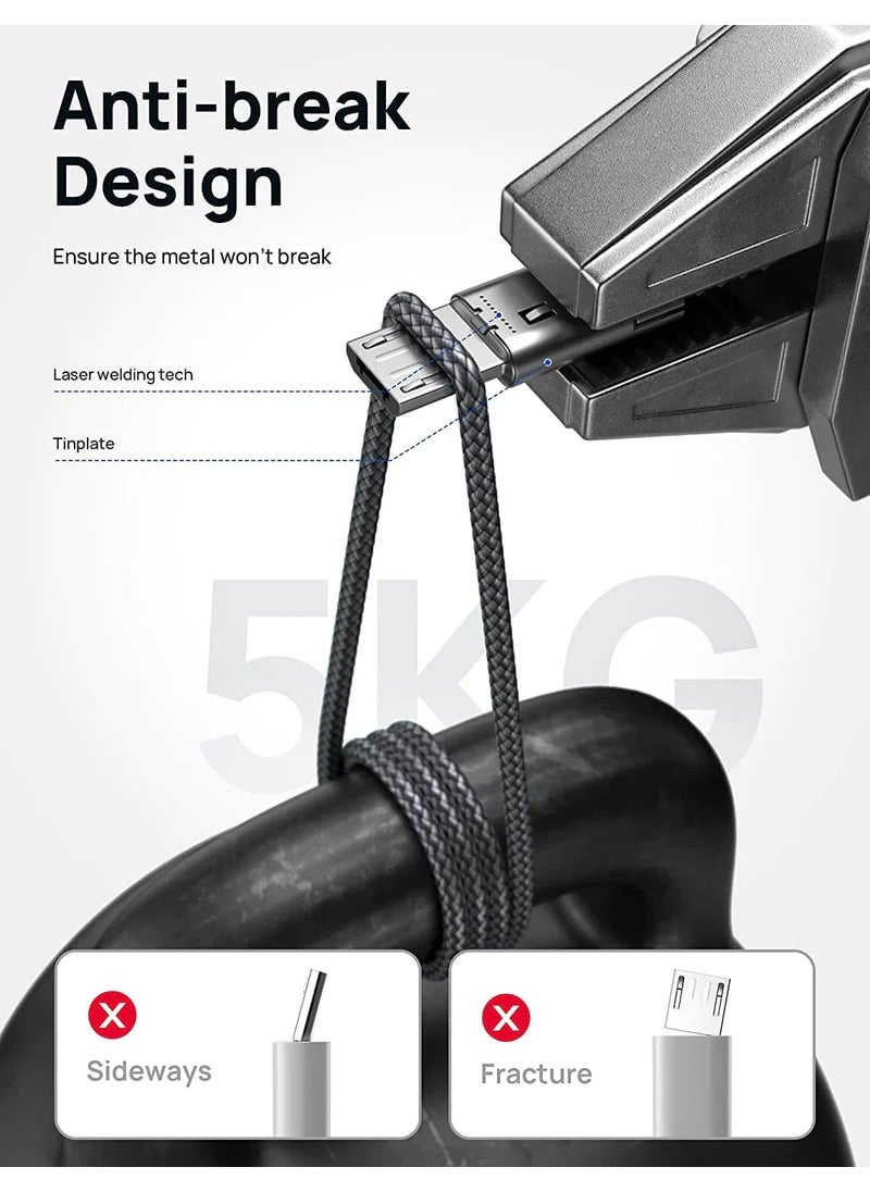 JSAUX Micro USB 2 Meter 2.4A Fast Charging and Data Cable  - Image 4