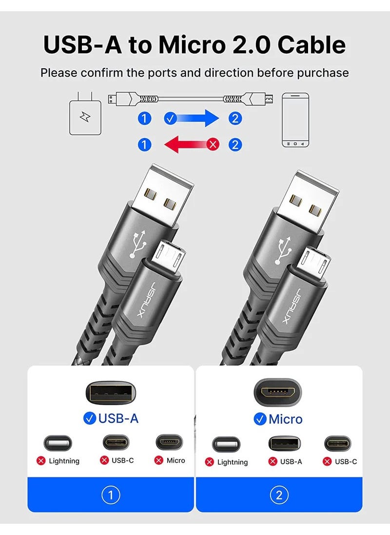 JSAUX Micro USB 2 Meter 2.4A Fast Charging and Data Cable  - Image 5