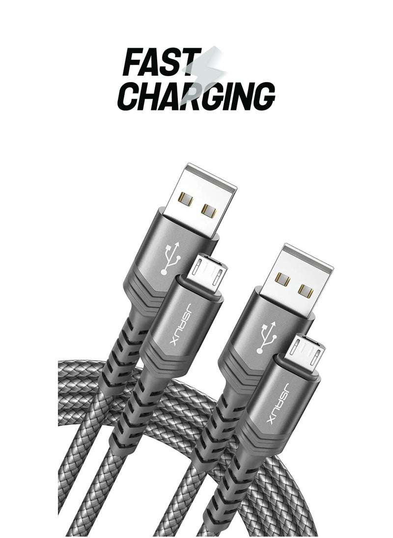 JSAUX Micro USB 2 Meter 2.4A Fast Charging and Data Cable  - Image 1