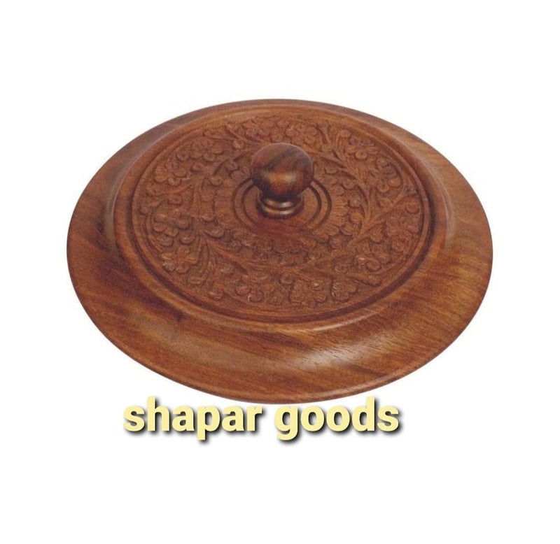 SHAPAR GOODS صندوق شابار جودز شاباتي / خشب شيشام // كسرولة خشبية (متوسطة) - Image 4