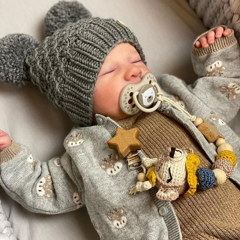 ADFO Lifelike Reborn Baby Dolls Silicone Full Body Boy 17Inch Soft Body RealisticNewborn Full Body Vinyl Real Life Baby Dolls with Toy Accessories for Kids Age 3 - Image 4