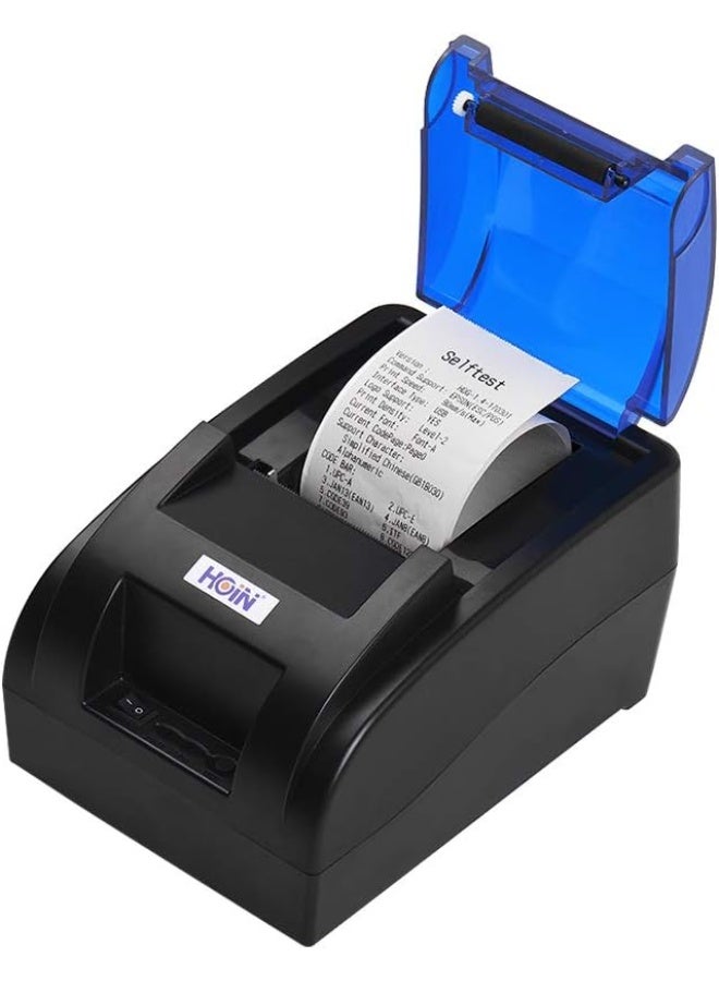 HOIN USB Portable 58mm Thermal Receipt Printer Ticket Bill Wired Printing Support Cash Drawer Compatible with ESC/POS for Windows/Linux/Android Systems for Supermarket Store Business - Image 3