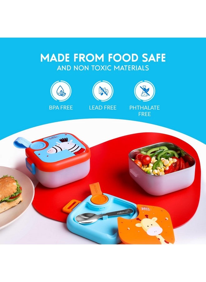 Rabitat Lunchmate Mini Stainless Steel Lunch Box Little Boss 500 Ml - 2 Years Warranty | Steel Lunch Box For Kids | Snack Box | Stainless Steel Lunch Box  - Image 3