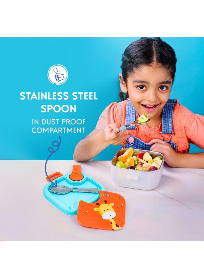 Rabitat Lunchmate Mini Stainless Steel Lunch Box Little Boss 500 Ml - 2 Years Warranty | Steel Lunch Box For Kids | Snack Box | Stainless Steel Lunch Box  - Image 4