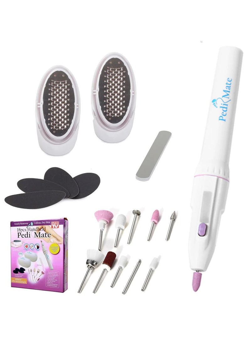 Pedi Mate - Handheld Pedi Mate Plastic Manicure Pedicure Foot Care Tool-18 Pieces Set - Image 1
