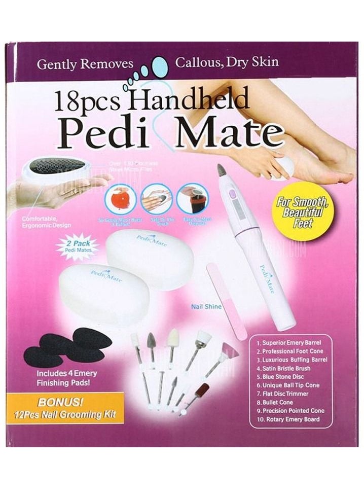 Pedi Mate - Handheld Pedi Mate Plastic Manicure Pedicure Foot Care Tool-18 Pieces Set - Image 1