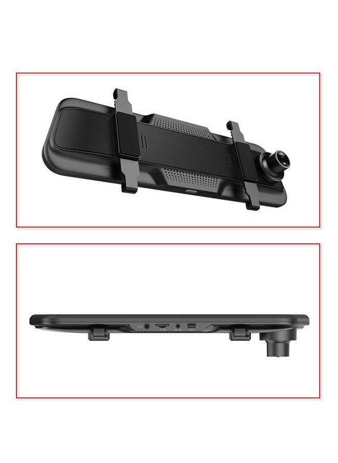 DUNISO - Dash Cam for Car 10'' Mirror Night Vision 1080P FHD Full Touch Screen Front and Rear View Backup Dash Camera for Cars Loop Recording Streaming Media 170°Wide Angle Parking Assistance With WIFI - Image 1