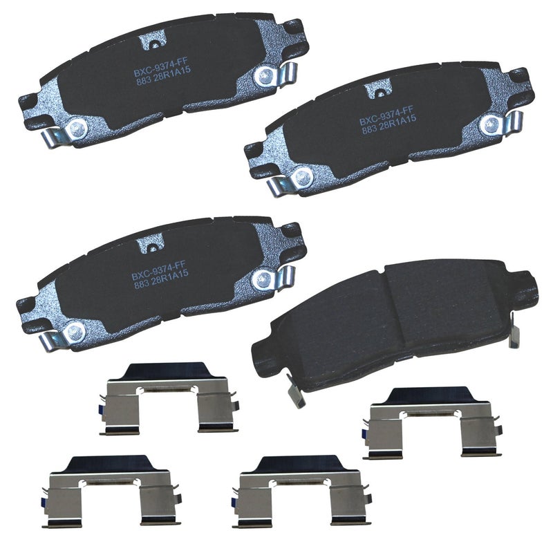 Bendix Premium SBC883 Ceramic Rear Brake Pads for Select Models Buick EnclaveRainierCadillac XTSChevrolet SSRTrailblazerTrailblazer EXTTraverseGMC AcadiaEnvoyIsuzuOlds BravadaSaabSaturn