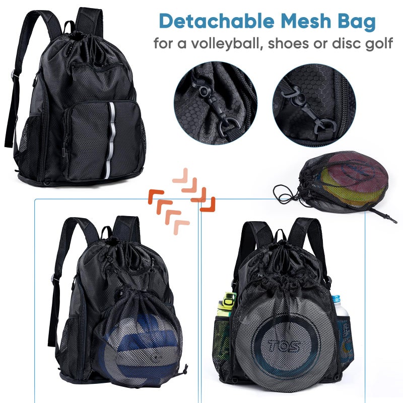VIGEGARI Large Beach Backpack Waterproof Sandproof - Customized Oversized Drawstring Pool Bag with Shoe Compartment for Toiletries, Towels, Gym, Travel - Image 5