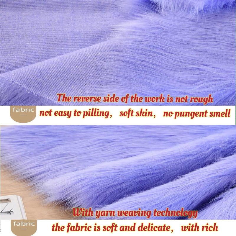 Synthetic Fur Fabric Long Pile 5cm Plush Shaggy Faux Fox Fabric for Warm Soft Coat Fashion Fursuit Costume(12 Brown Yellow) - Image 3