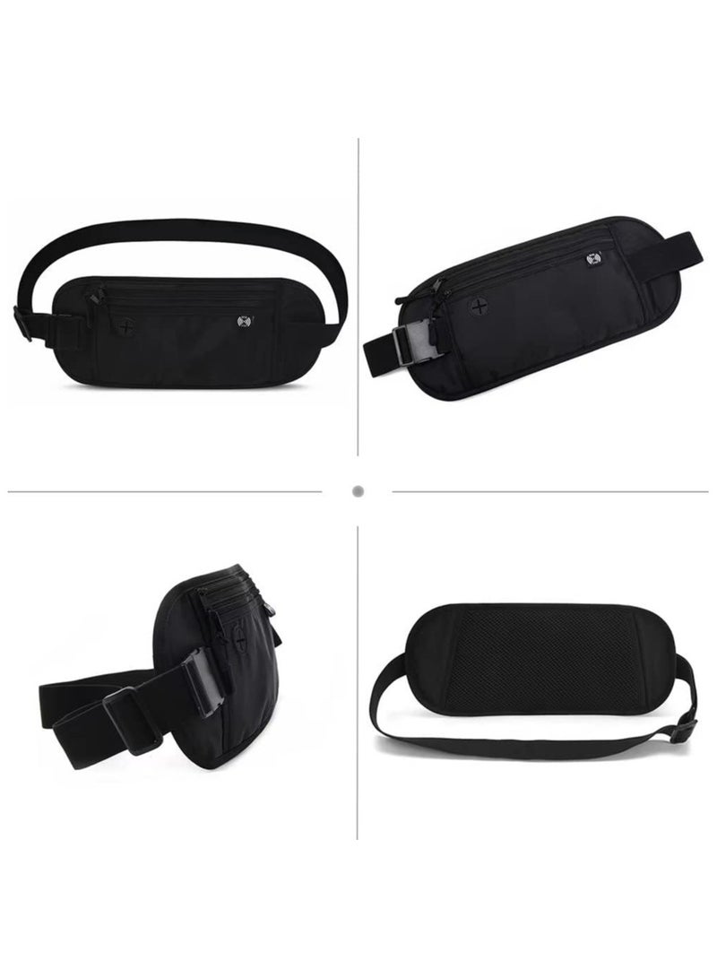 أوزيغالور حزام نحيف لحفظ النقود مع خاصية حجب RFID، حقيبة سفر مقاومة للماء مع فتحة لسماعات الأذن - Image 5