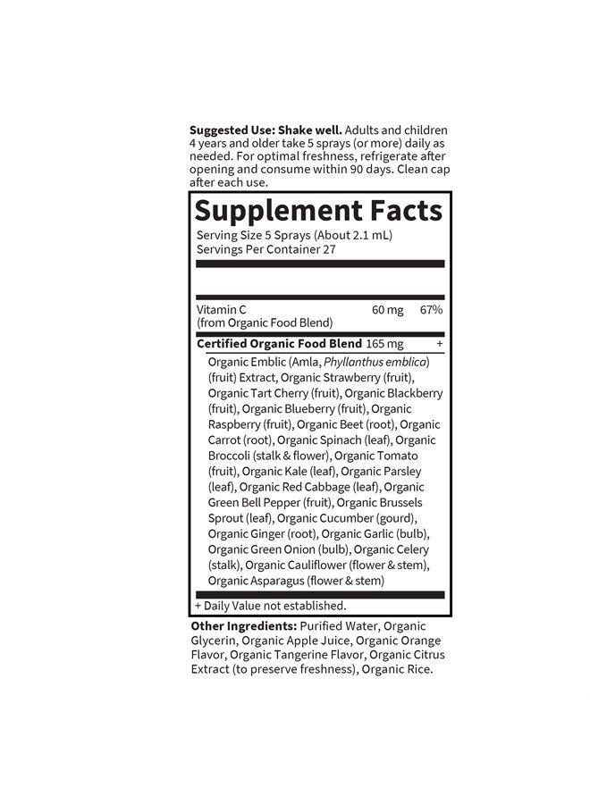 Garden of Life Organic Vitamin C for Kids and Adults, mykind Organics Vitamin C Spray for Skin Health - Orange Tangerine, Vitamin C Supplement Antioxidant for Immune Support, 2 fl oz Liquid Drops  - Image 5