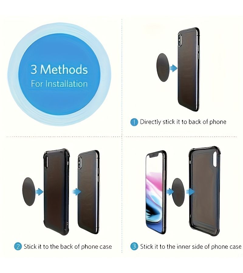 18 Pieces Square Metal Sheets for Car Phone Holder Ultra Thin Navigation Universal - Image 5
