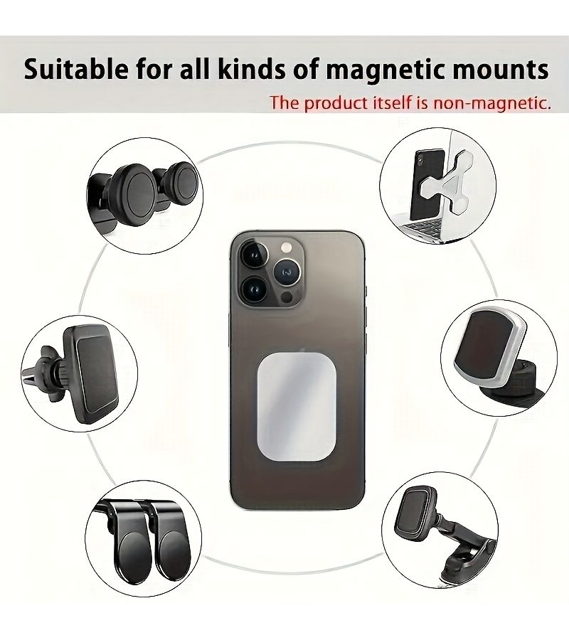 18 Pieces Square Metal Sheets for Car Phone Holder Ultra Thin Navigation Universal - Image 2