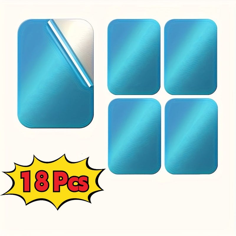 18 Pieces Square Metal Sheets for Car Phone Holder Ultra Thin Navigation Universal - Image 1